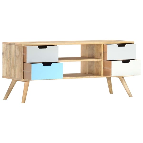 vidaXL TV-taso 110x35x48 cm täysi mangopuu