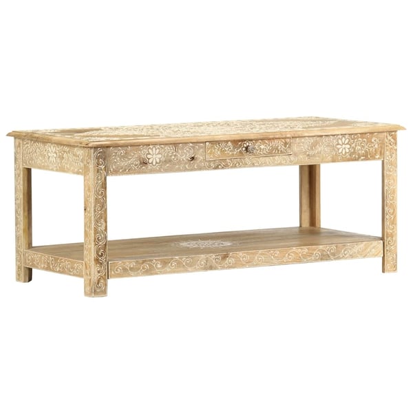 vidaXL Soffbord 110x50x45 cm mandmålat massivt mangoträ