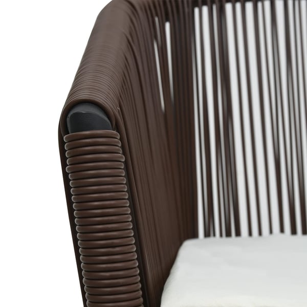 vidaXL Bistrogrupp 3 delar med dynor PVC-rotting brun