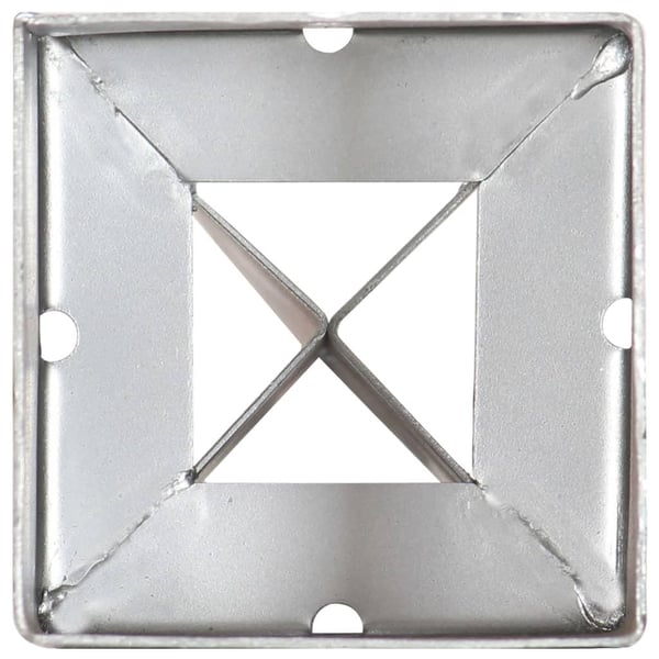 vidaXL jordpløkker 12 stk. 9 x 9 x 90 cm galvaniseret stål sølvfarvet