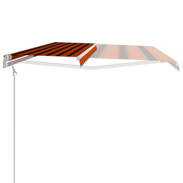 vidaXL Automatisk uttrekkbar markise 400x300 cm oransje og brun