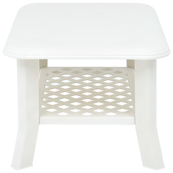 vidaXL Sofabord hvit 90x60x46 cm plast change2