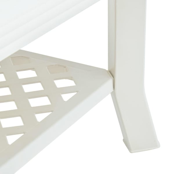 vidaXL Sofabord hvit 90x60x46 cm plast change2