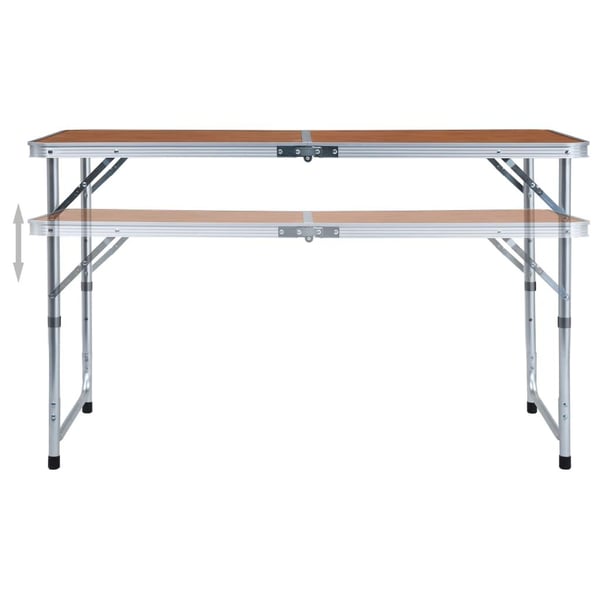 vidaXL Sammenleggbart campingbord aluminium 120x60 cm