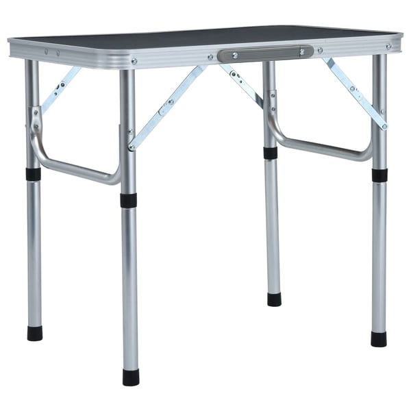 vidaXL foldbart campingbord 60x45 cm aluminium grå