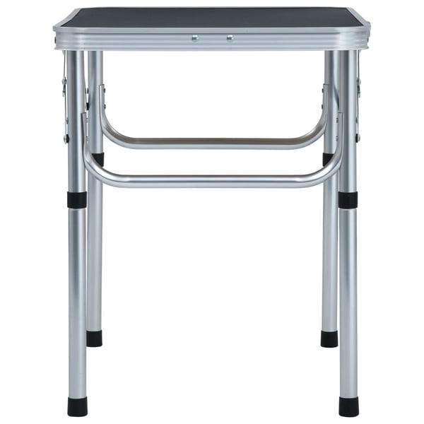 vidaXL Sammenleggbart campingbord grå aluminium 60x45 cm