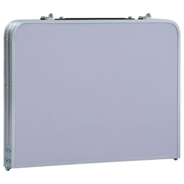 vidaXL foldbart campingbord 60 x 40 cm aluminium hvid