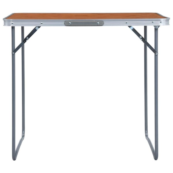 vidaXL Sammenleggbart campingbord med metallramme 80x60 cm