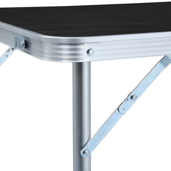 vidaXL Sammenleggbart campingbord grå aluminium 120x60 cm