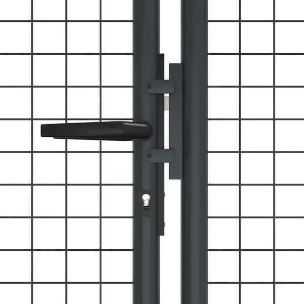 vidaXL Hageport av netting galvanisert stål 400x125 cm grå