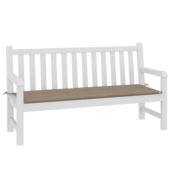 vidaXL hynde til havebænk 150x50x3 cm oxfordstof gråbrun