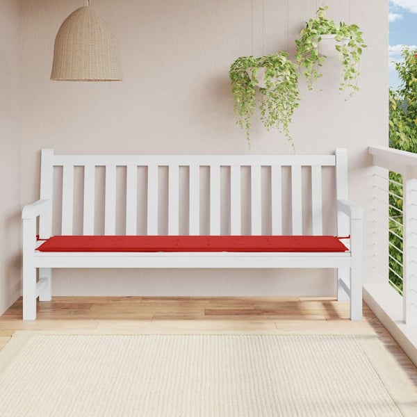 vidaXL hynde til havebænk 200x50x3 cm oxfordstof rød