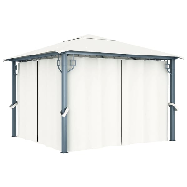vidaXL Markise Hvit 3,5 x 2,5 m Metall