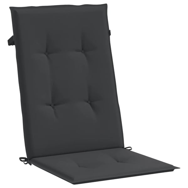 vidaXL stolehynder m. høj ryg 2 stk. 120x50x3 cm stof sort