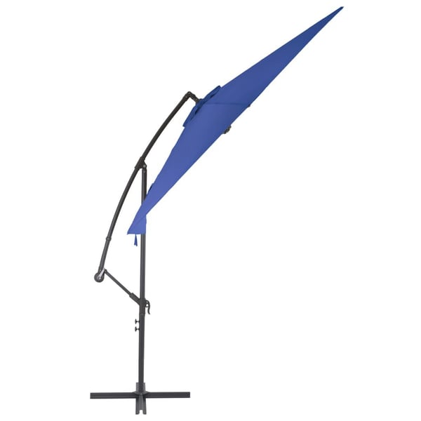 vidaXL hængeparasol 300 cm aluminiumstang blå