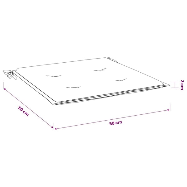 vidaXL hynder til havestol 2 stk. 50x50x3 cm oxfordstof rød