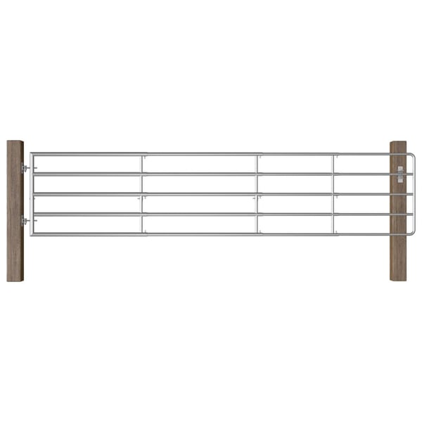 vidaXL markport 5 dele (150-400)x90 cm stål sølvfarvet