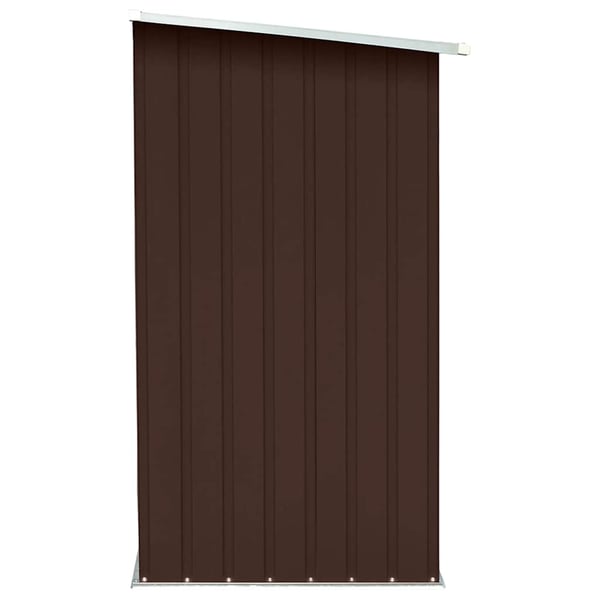 vidaXL Vedskjul galvanisert stål 163x83x154 cm brun