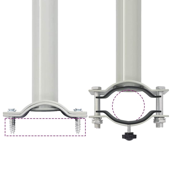 vidaXL Uttrekkbar sidemarkise 60x300 cm kremhvit