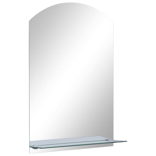 vidaXL Veggspeil med hylle 40x60 cm herdet glass