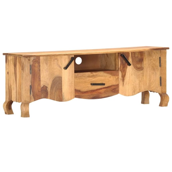 vidaXL TV-bänk 115x30x42 cm massivt sheshamträ