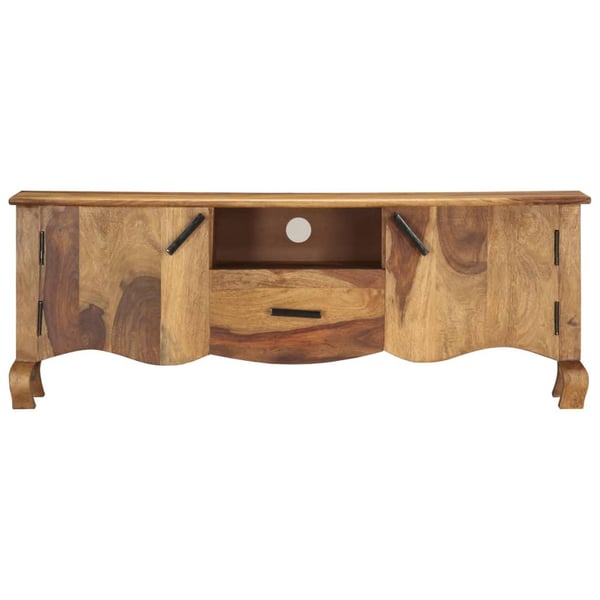 vidaXL TV-bänk 115x30x42 cm massivt sheshamträ