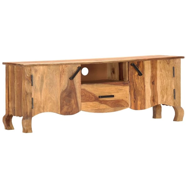 vidaXL TV-bänk 115x30x42 cm massivt sheshamträ