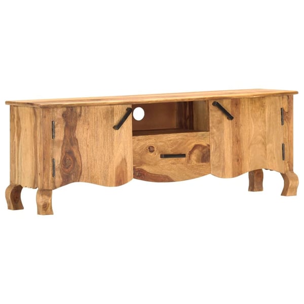 vidaXL TV-bänk 115x30x42 cm massivt sheshamträ