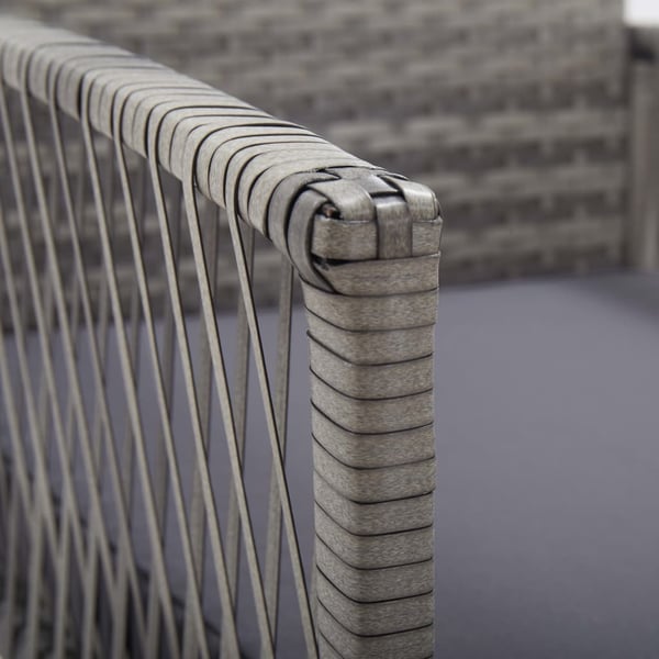 vidaXL havestole med hynder 2 stk. polyrattan antracitgrå