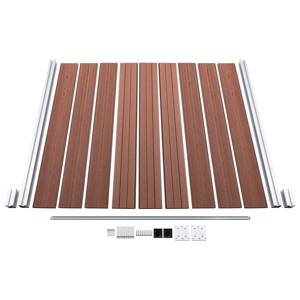 vidaXL Hagegjerde WPC 872x186 cm brun