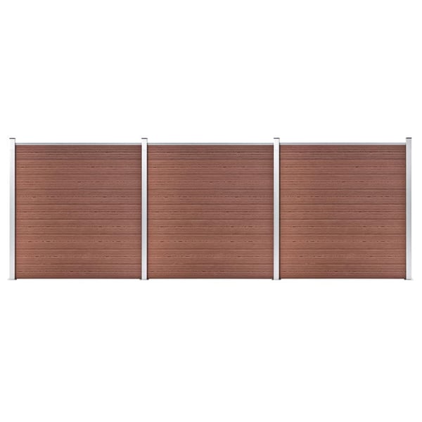 vidaXL Puutarha-aita WPC 526x186 cm ruskea