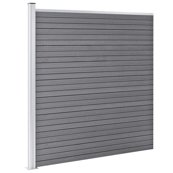 vidaXL Puutarha-aita WPC 872x186 cm harmaa
