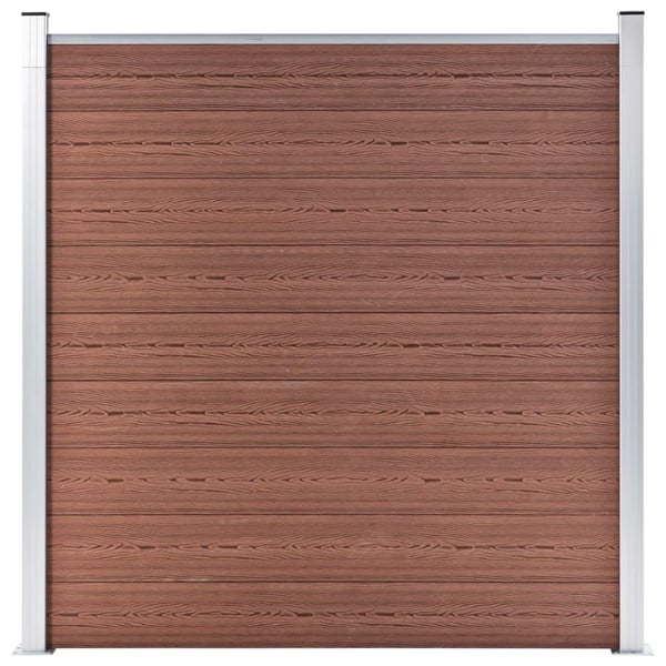 vidaXL havehegn 1564 x 186 cm WPC brun