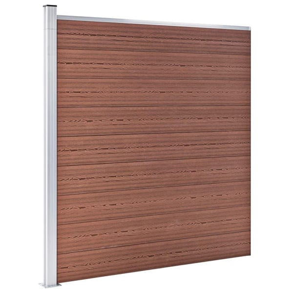 vidaXL havehegn 1218 x 186 cm WPC brun