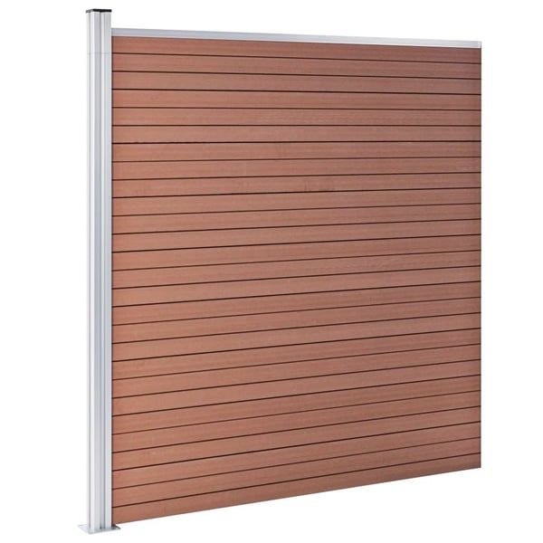 vidaXL havehegn 1218 x 186 cm WPC brun