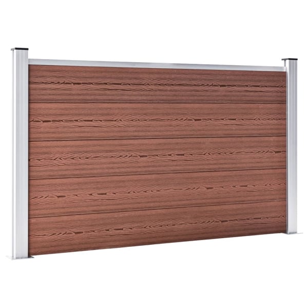 vidaXL Hagegjerde WPC 872x106 cm brun