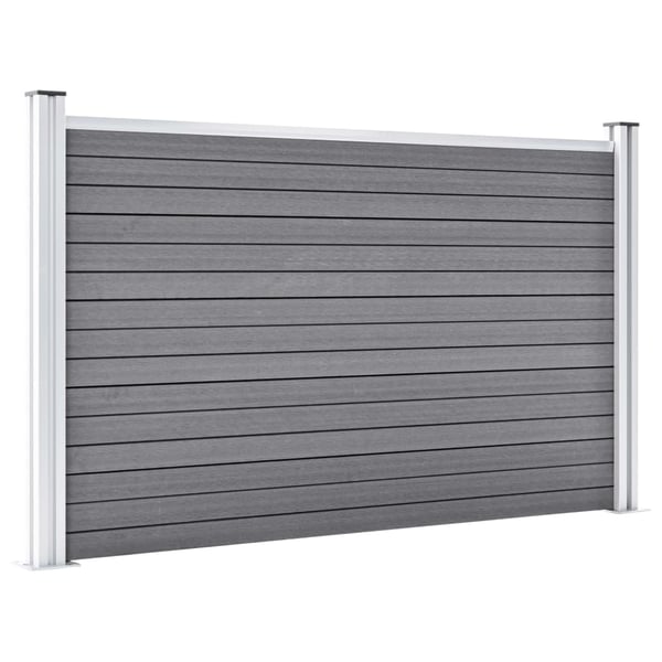 vidaXL havehegn 526 x 106 cm WPC grå