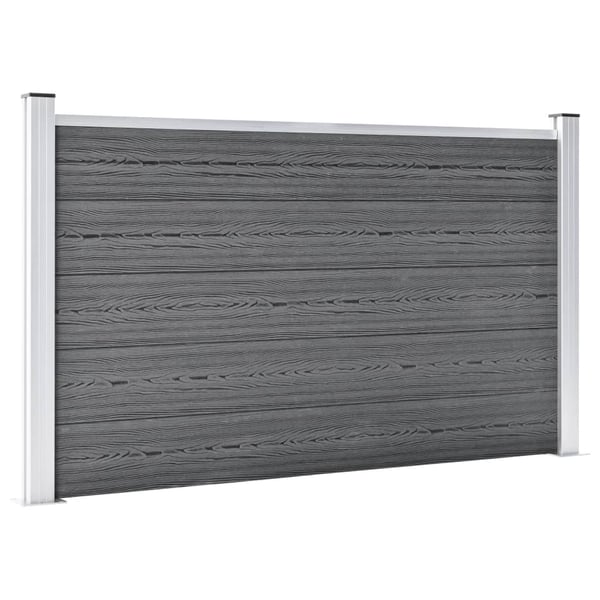 vidaXL Hagegjerde WPC 699x106 cm grå