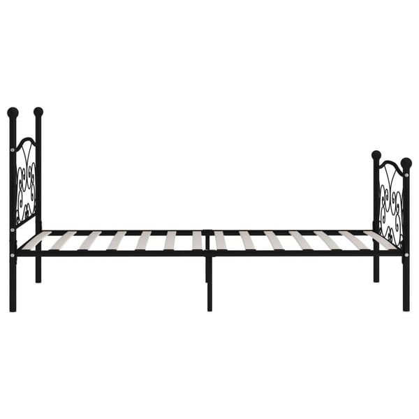 vidaXL Seng/Sengeramme med spilebase svart metall 100x200 cm change1