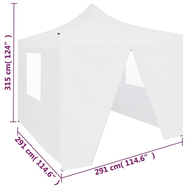 vidaXL Markise Hvit 3,5 x 2,5 m Metall
