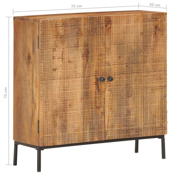vidaXL Senkki 75x30x75 cm täysi mangopuu