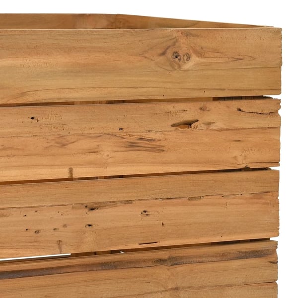 vidaXL Høybed 100x40x55 cm resirkulert teak og stål