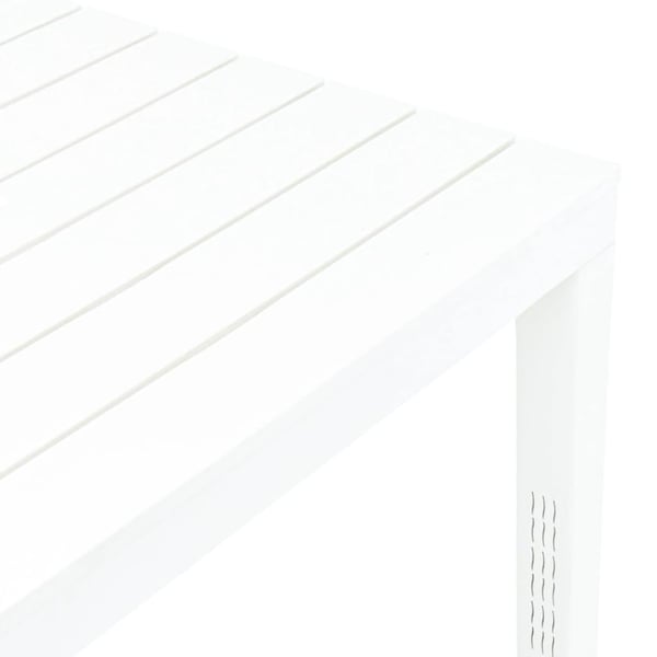 vidaXL Trädgårdsbord vit 78x78x72 cm plast