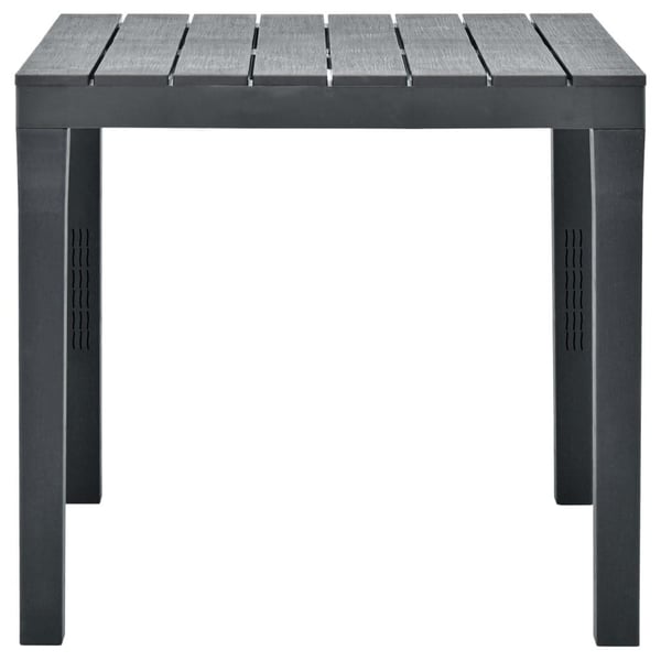 vidaXL Hagebord antrasitt 78x78x72 cm plast