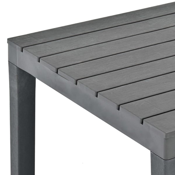 vidaXL Hagebord antrasitt 78x78x72 cm plast