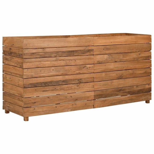 vidaXL Høybed 150x40x72 cm resirkulert teak og stål