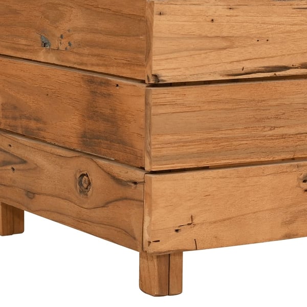 vidaXL Høybed 150x40x55 cm resirkulert teak og stål