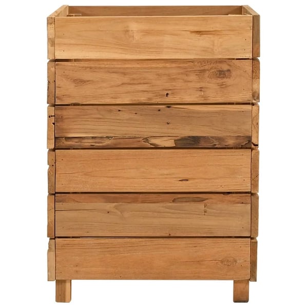vidaXL Høybed 50x40x55 cm resirkulert te0ak og stål