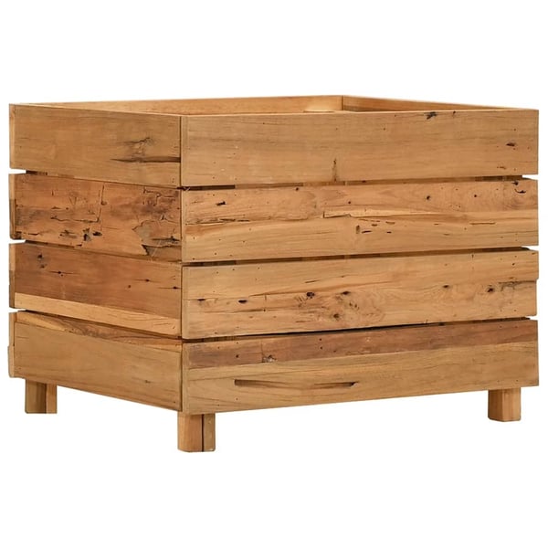 vidaXL Høybed 50x40x38 cm resirkulert teak og stål