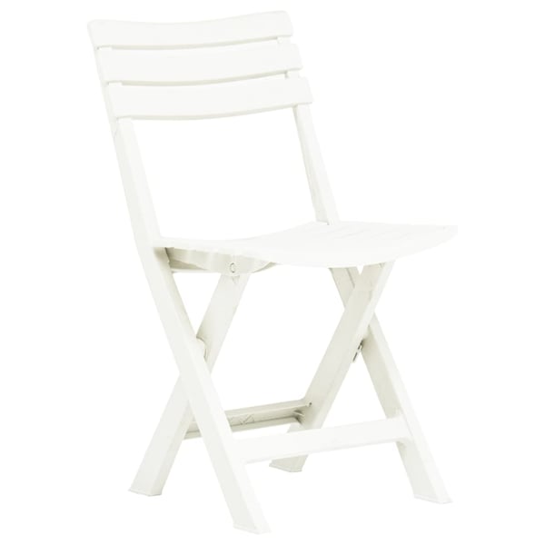 vidaXL foldbare havestole 2 stk. plastik hvid
